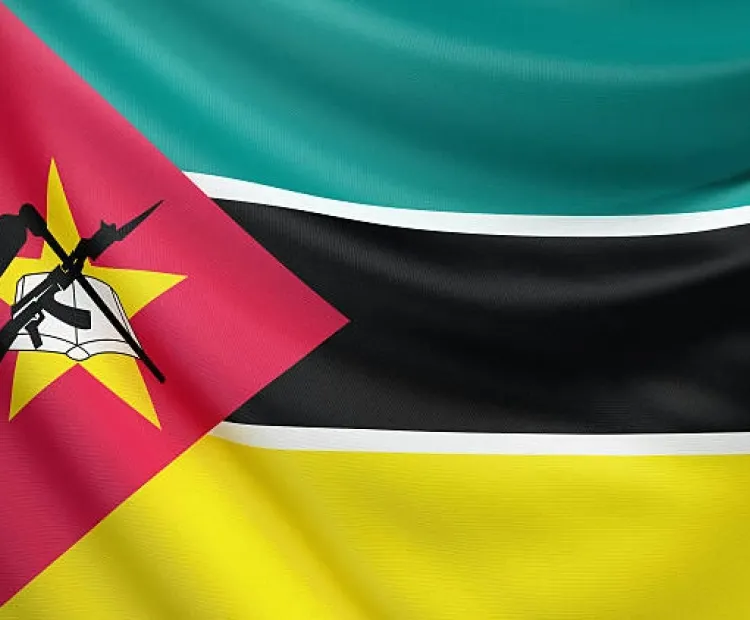 The National Flag of Mozambique 